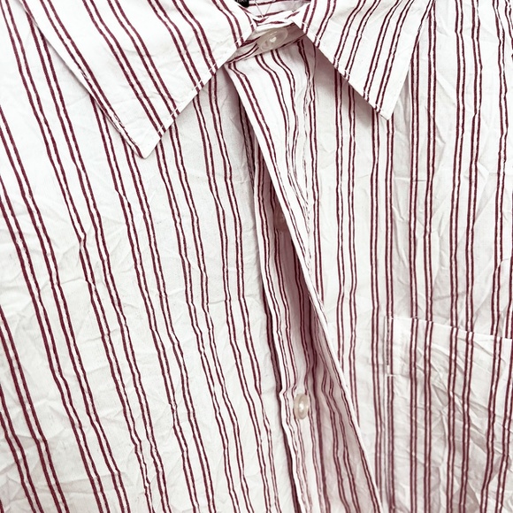 Urban Outfitters Men's Crinkle Long Sleeve Shirt Oversized Large - Picture 5 of 11